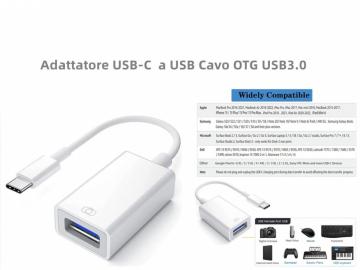 ELLITECK S-200 Adattatore USB-C  a USB Cavo OTG USB3.0 CAMERA