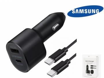 Samsung caricabatterie auto 45w e 15w dual porte cavo USB-C